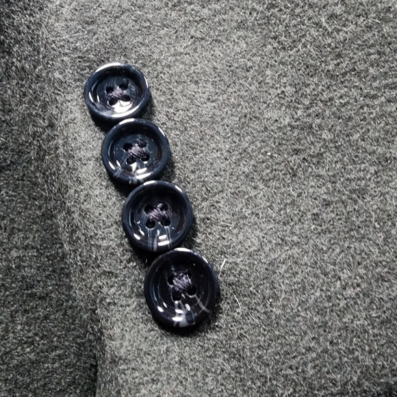 Men's Olive Green Single-Breasted Overcoat - Picture 6 of 7